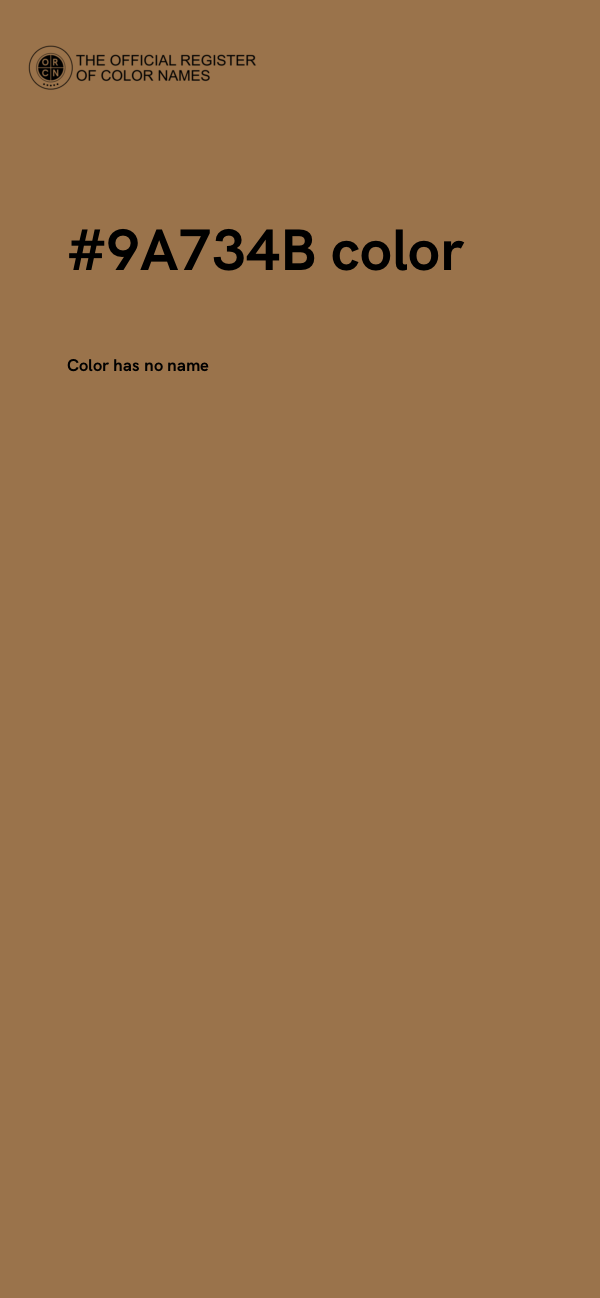 #9A734B color image