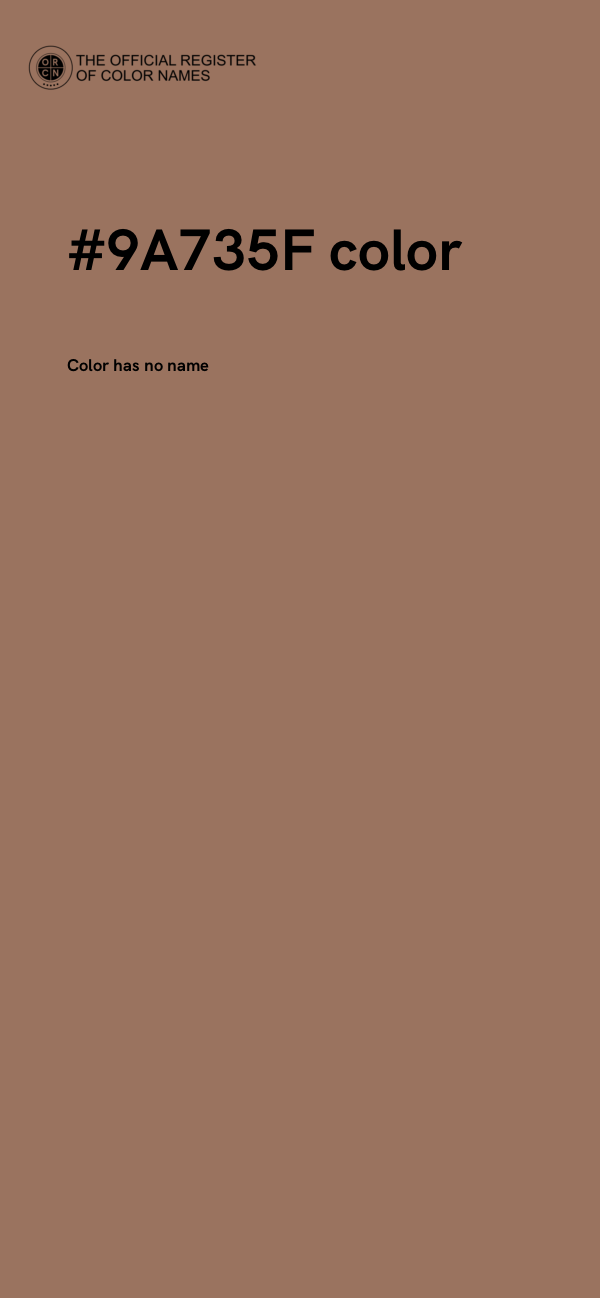 #9A735F color image