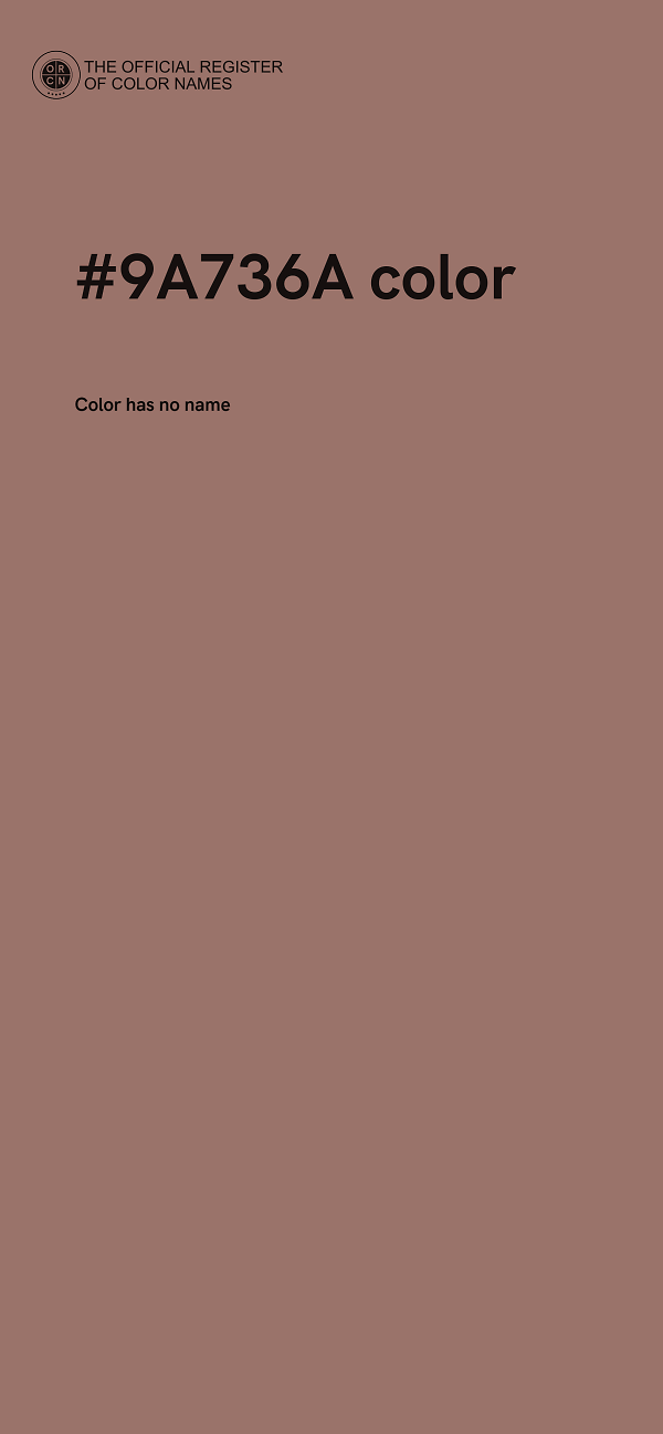 #9A736A color image