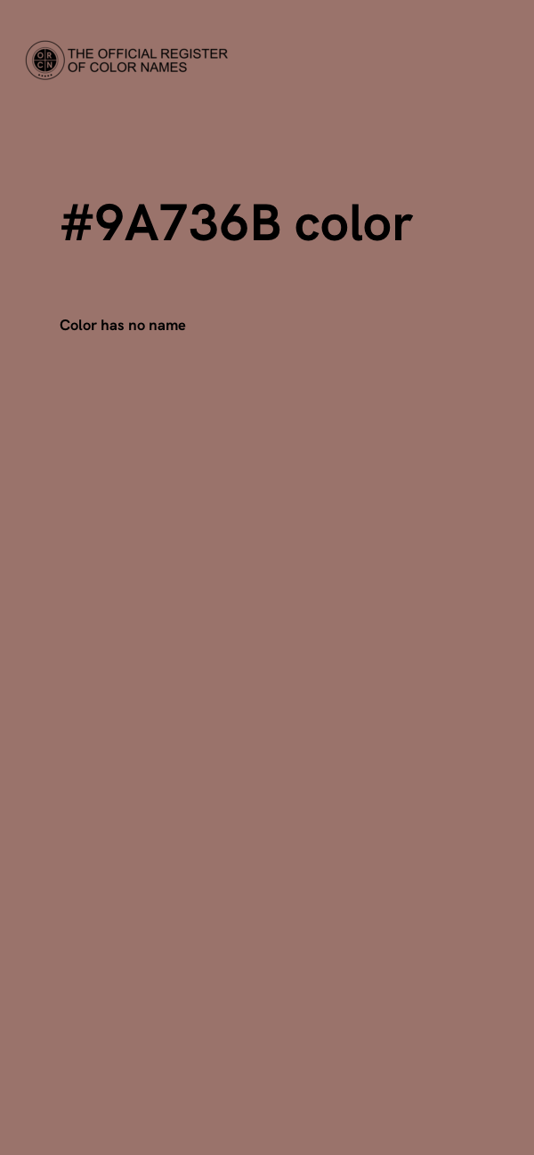 #9A736B color image