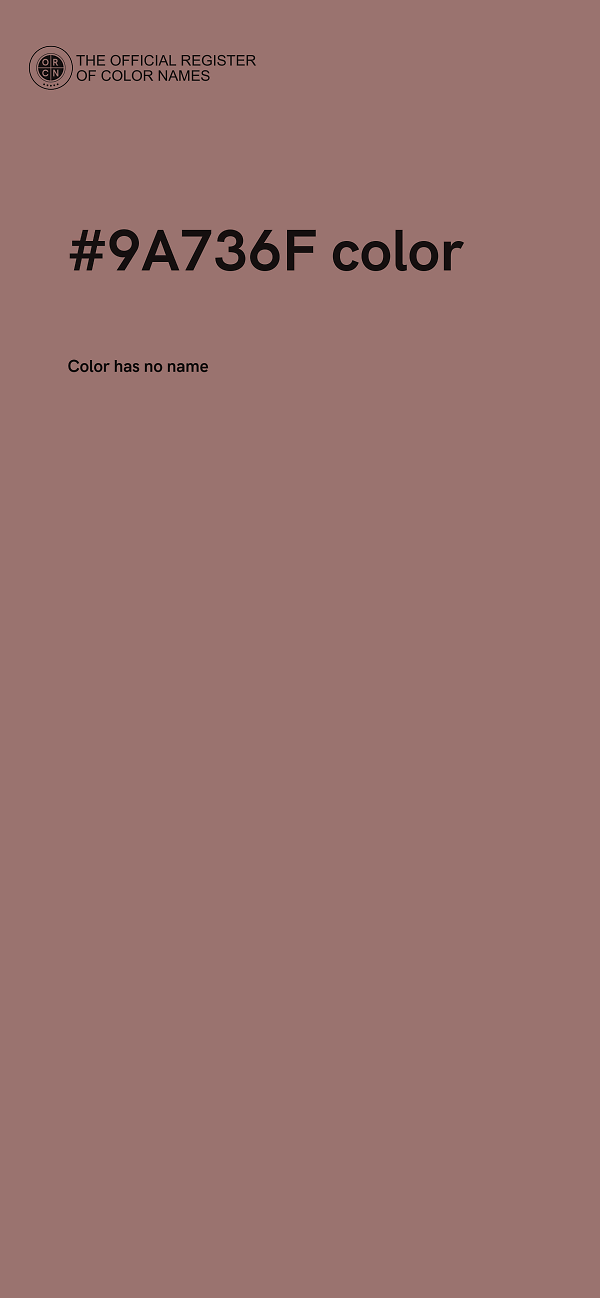 #9A736F color image