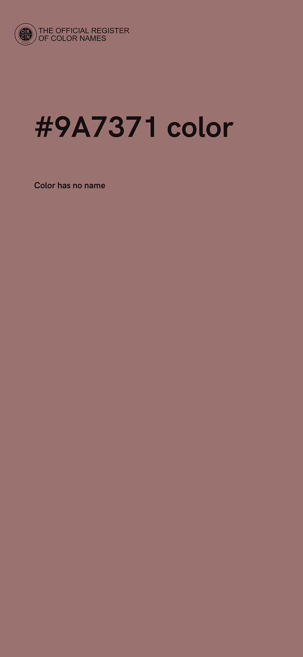 #9A7371 color image