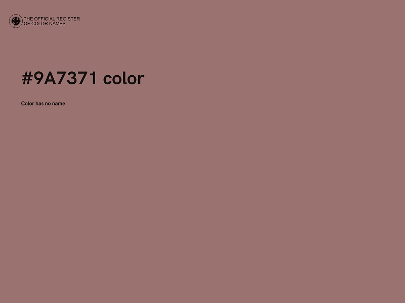 #9A7371 color image