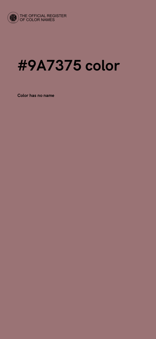 #9A7375 color image