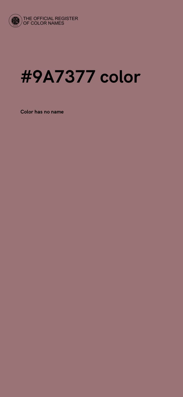 #9A7377 color image