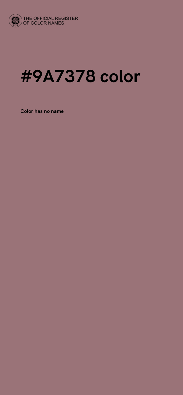 #9A7378 color image