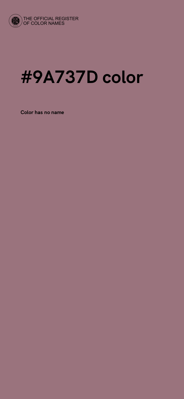 #9A737D color image
