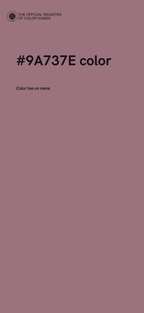 #9A737E color image