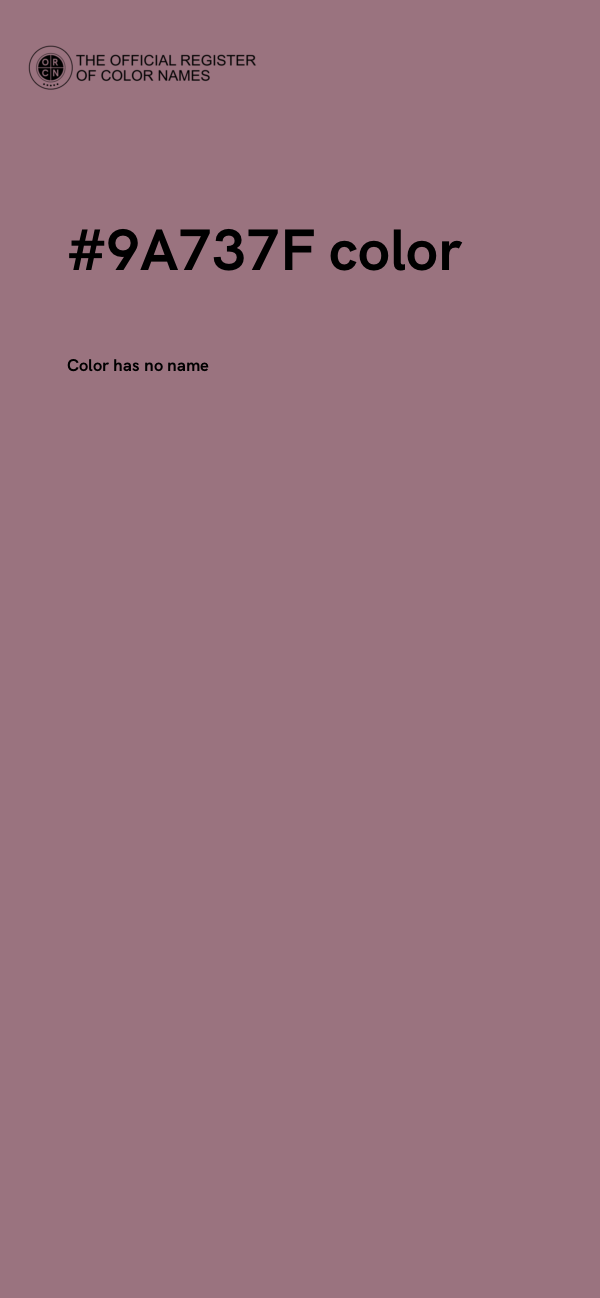 #9A737F color image