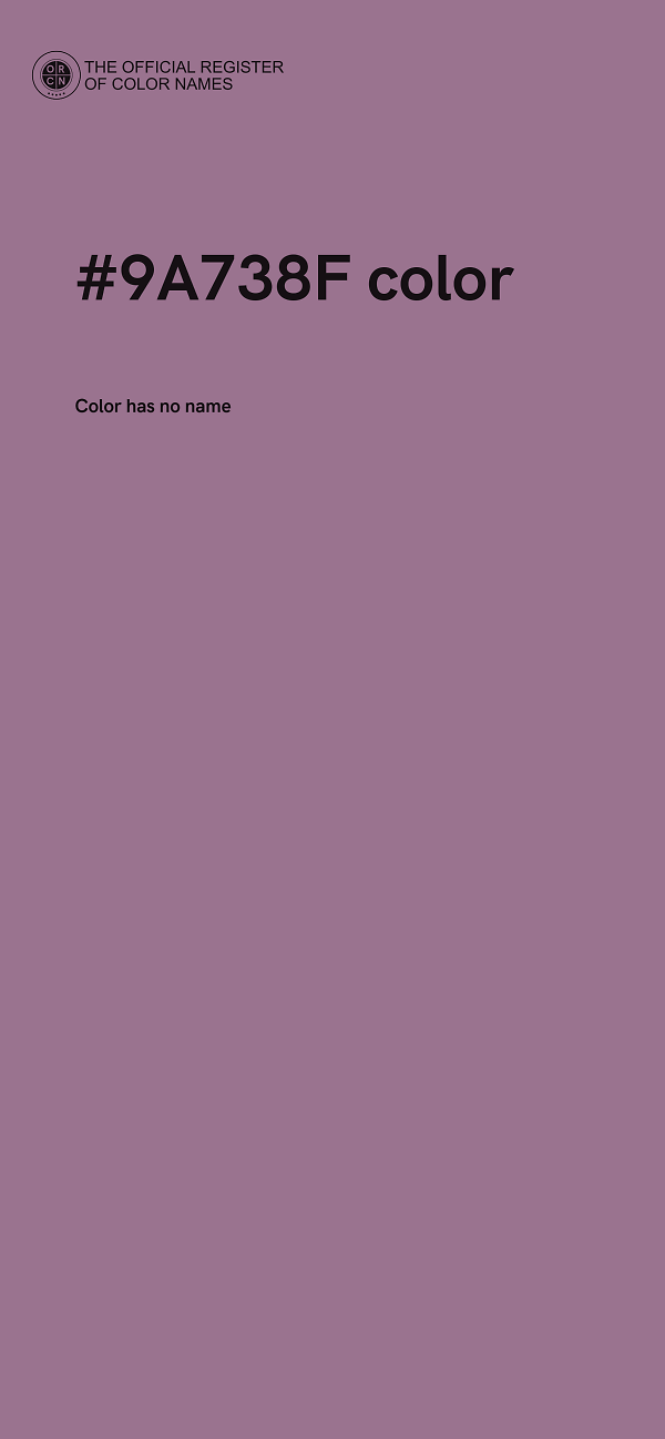 #9A738F color image