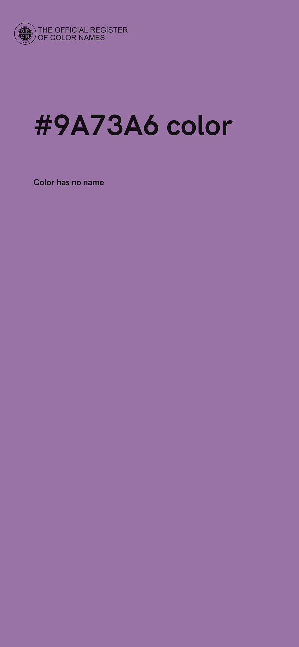 #9A73A6 color image