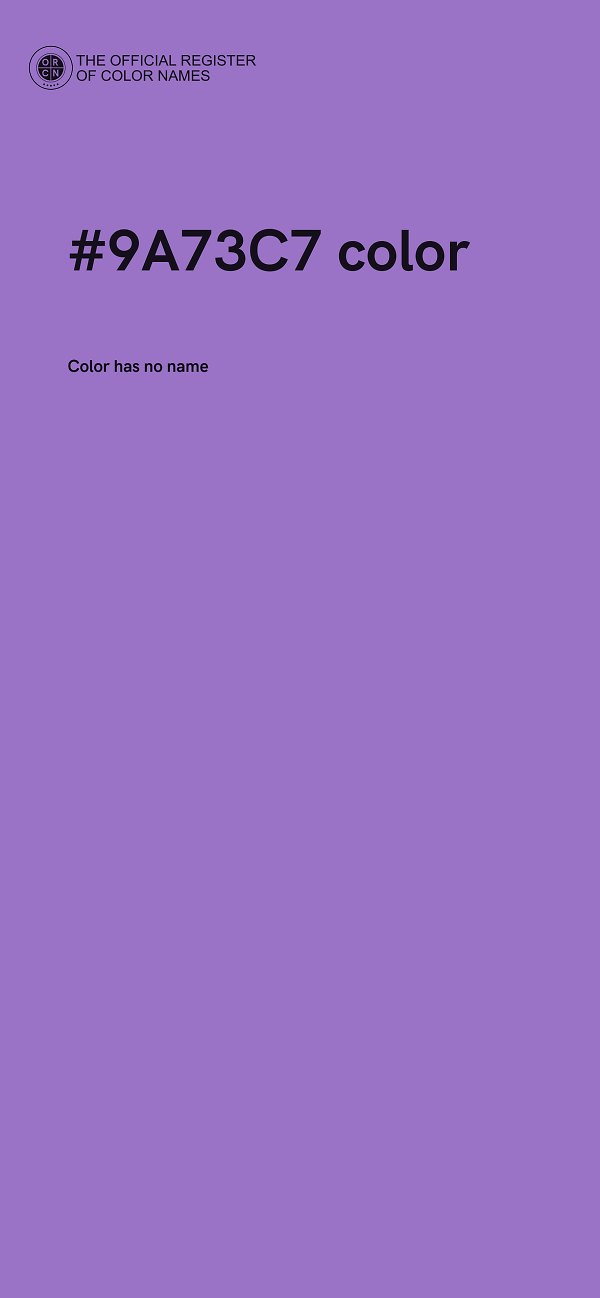 #9A73C7 color image