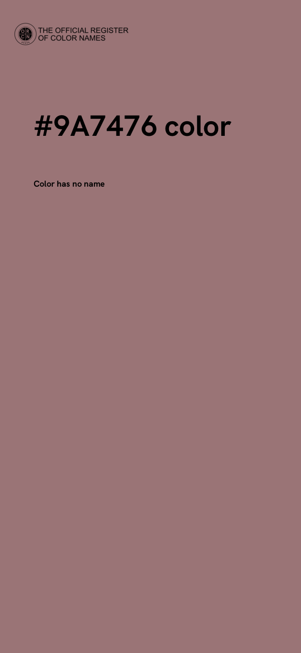 #9A7476 color image