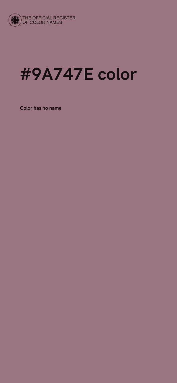 #9A747E color image
