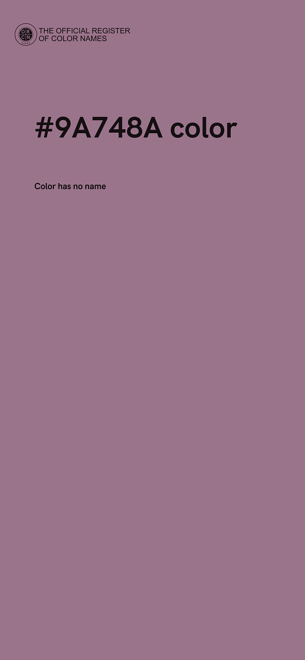 #9A748A color image