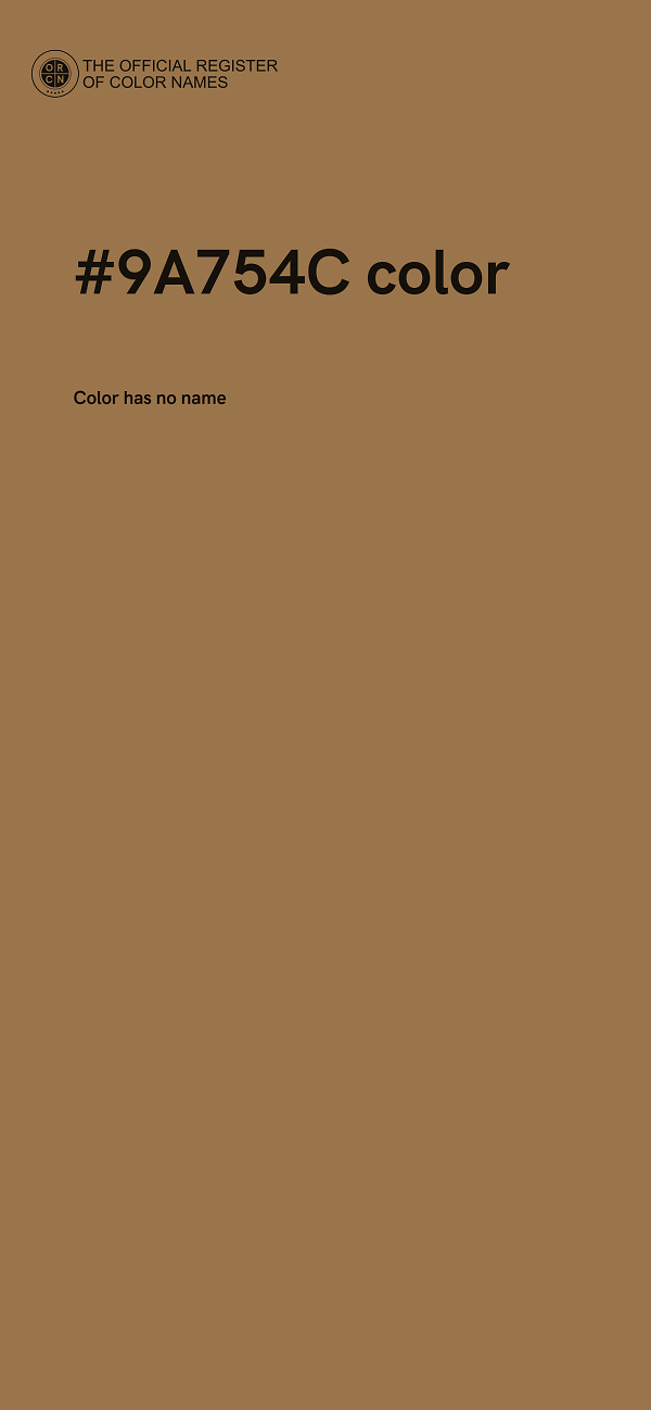 #9A754C color image