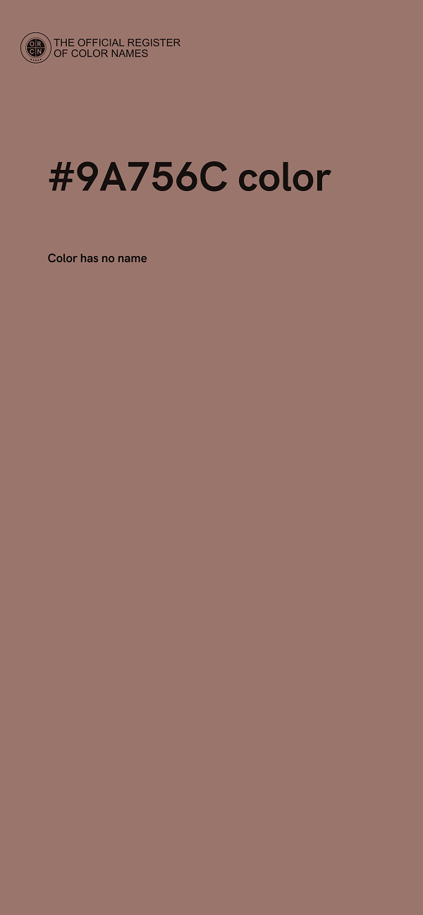#9A756C color image