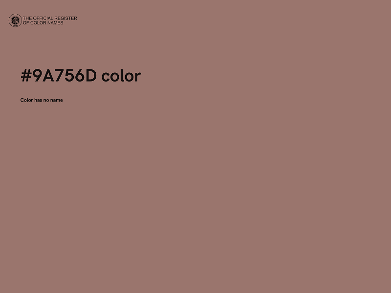 #9A756D color image