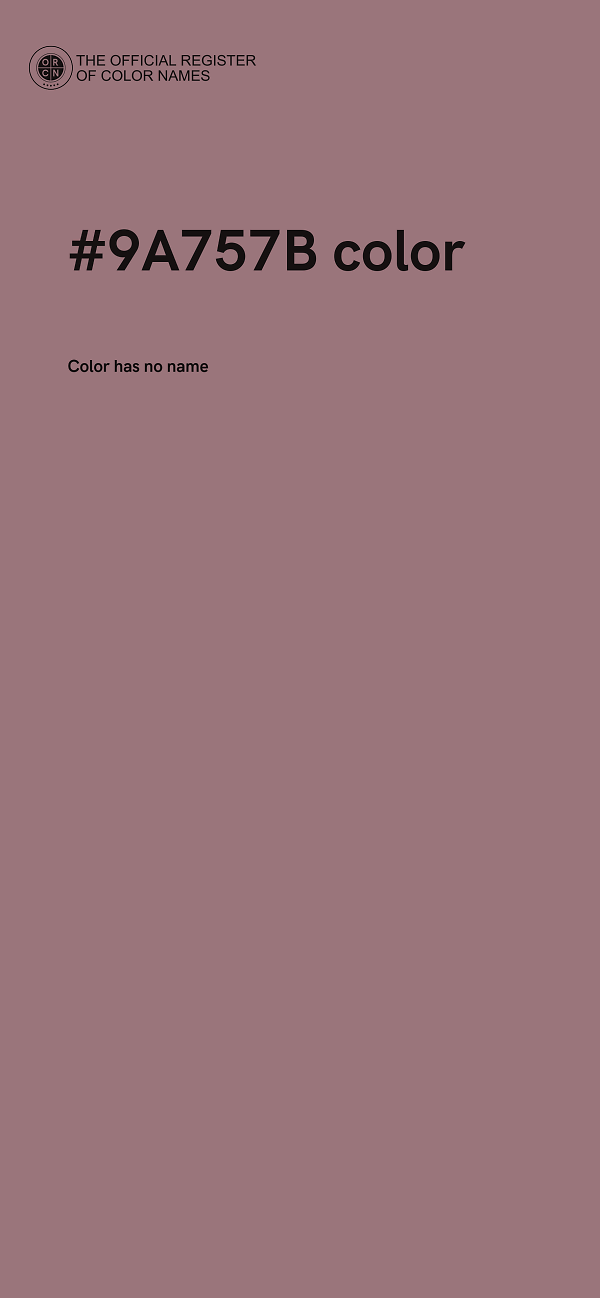 #9A757B color image