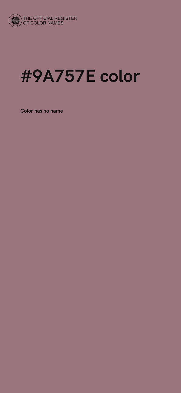 #9A757E color image