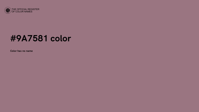 #9A7581 color image