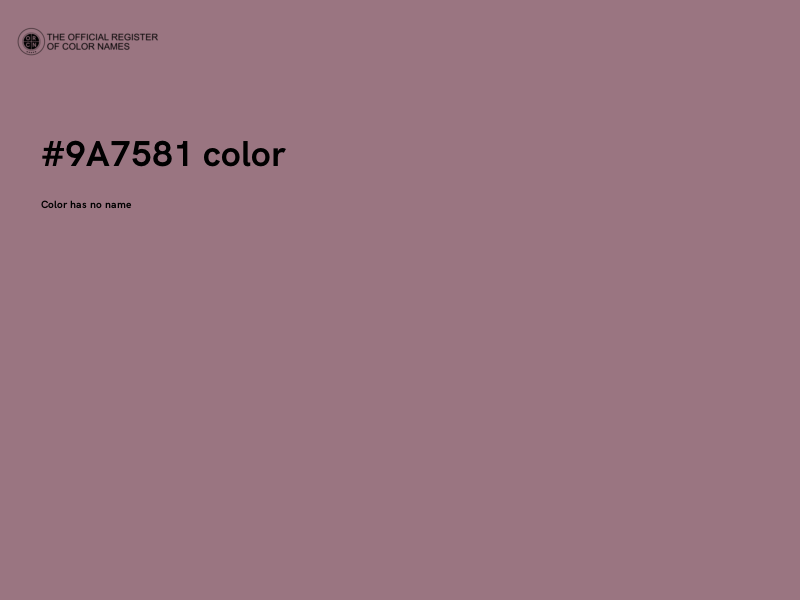 #9A7581 color image