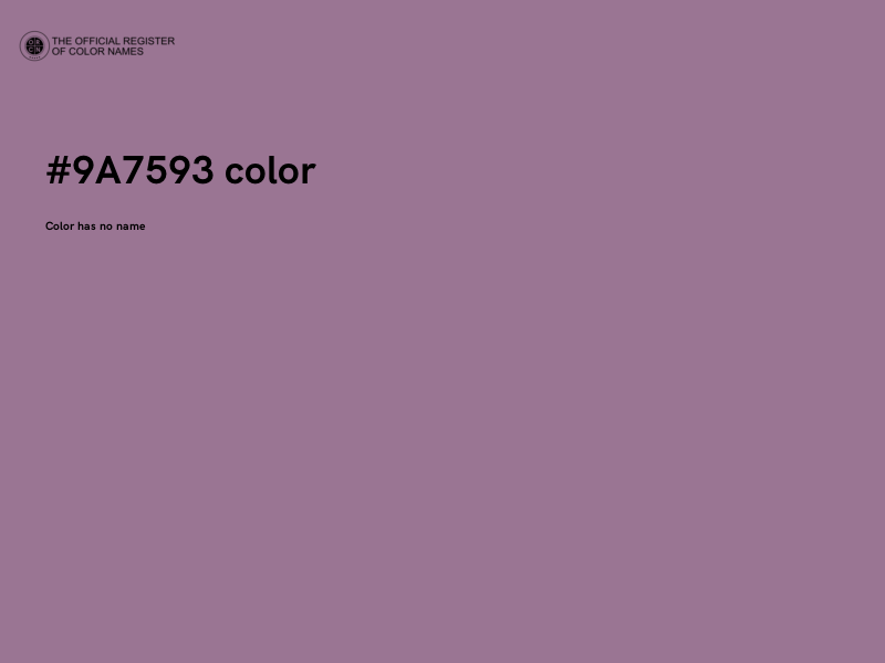 #9A7593 color image