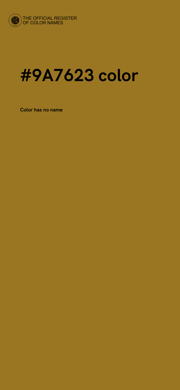 #9A7623 color image
