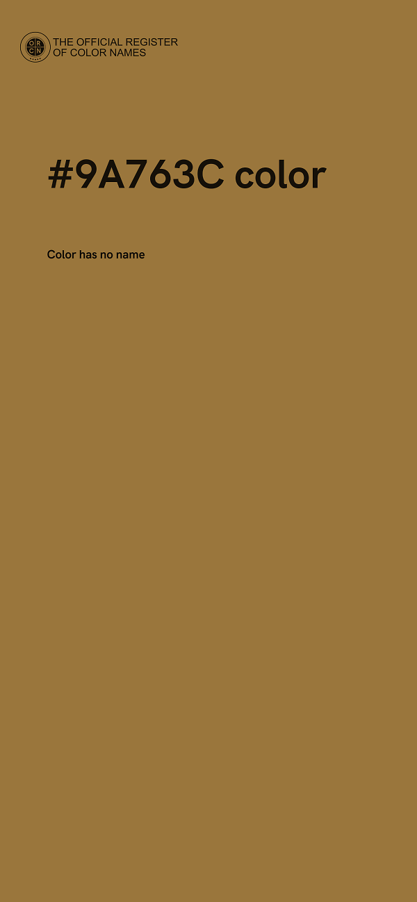#9A763C color image