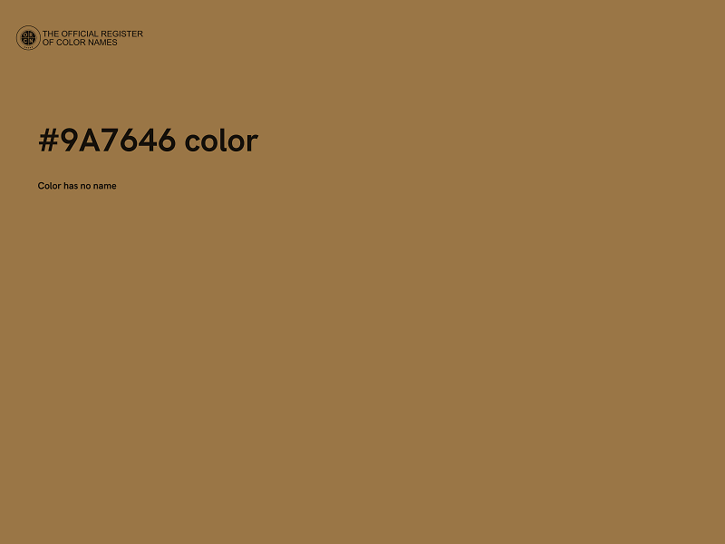 #9A7646 color image