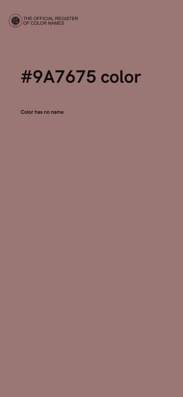 #9A7675 color image
