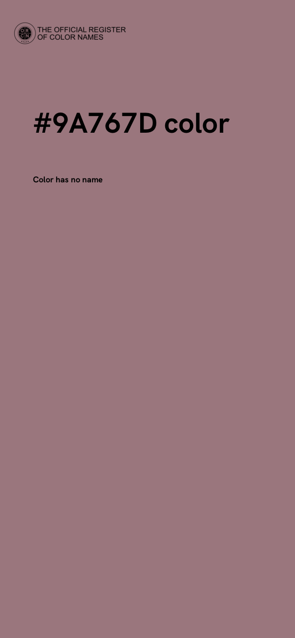 #9A767D color image