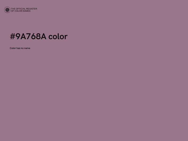 #9A768A color image