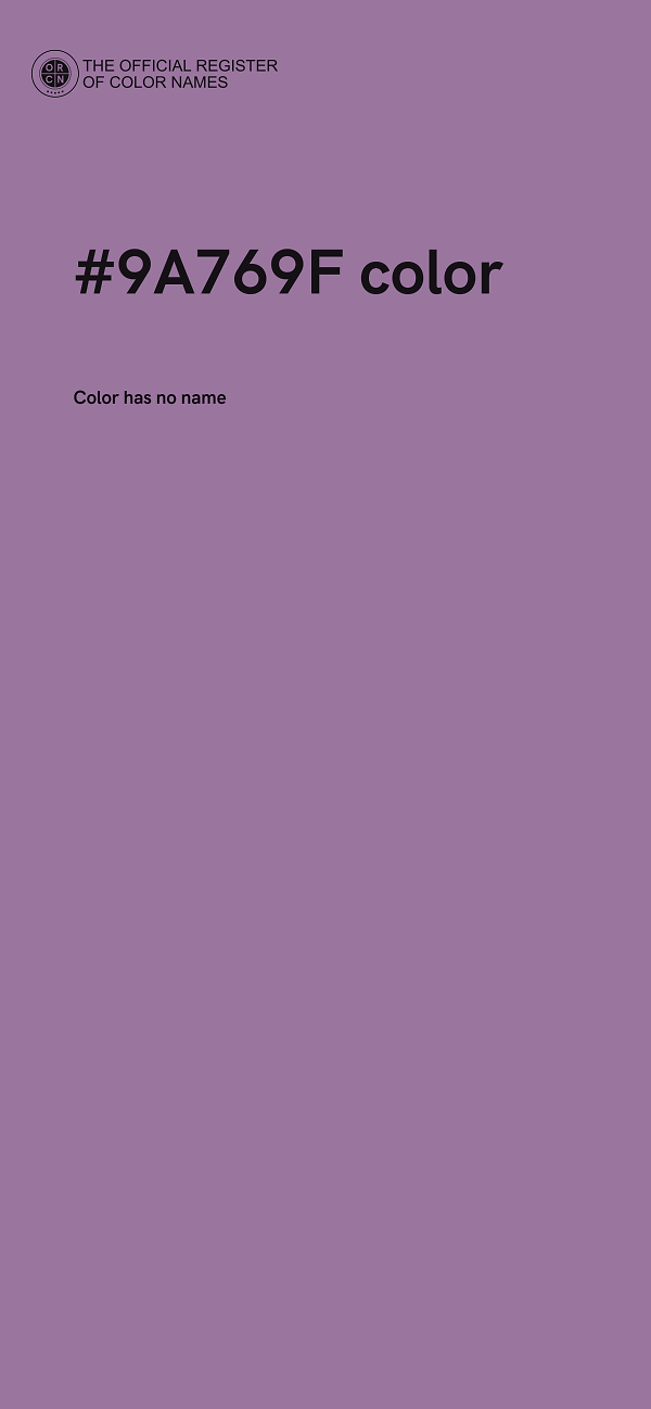 #9A769F color image
