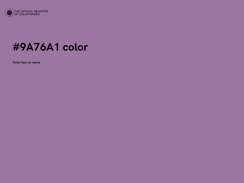 #9A76A1 color image