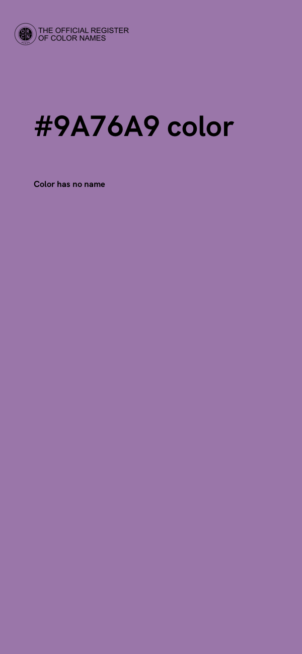 #9A76A9 color image