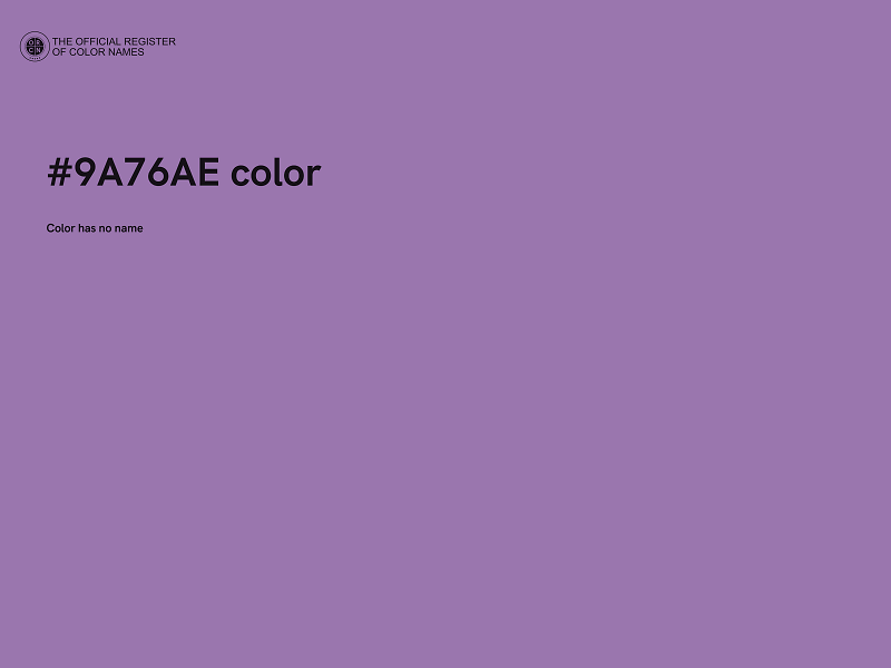 #9A76AE color image