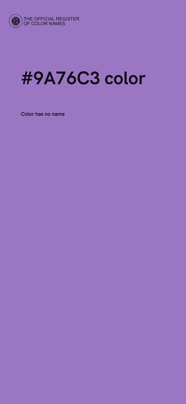 #9A76C3 color image
