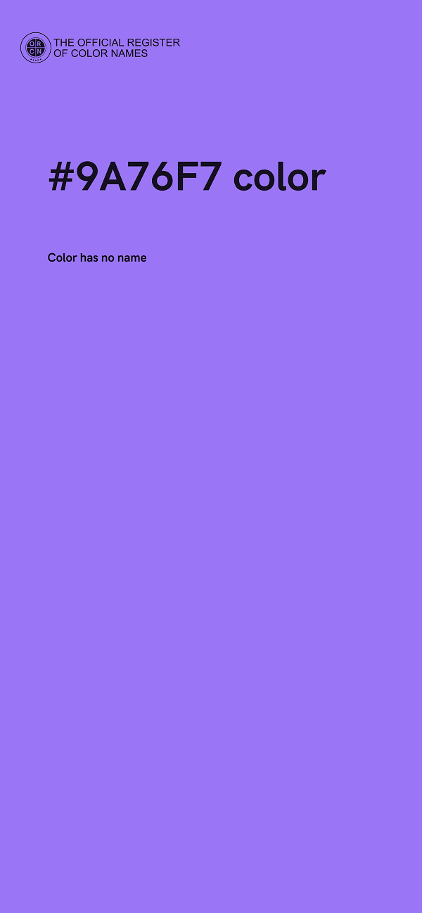 #9A76F7 color image