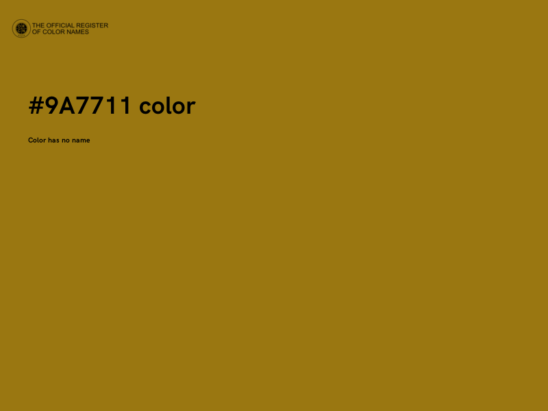 #9A7711 color image