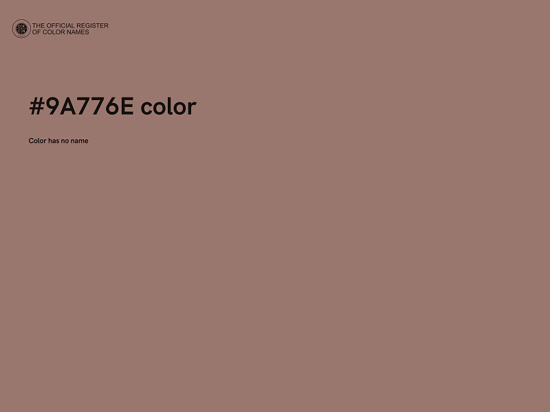 #9A776E color image