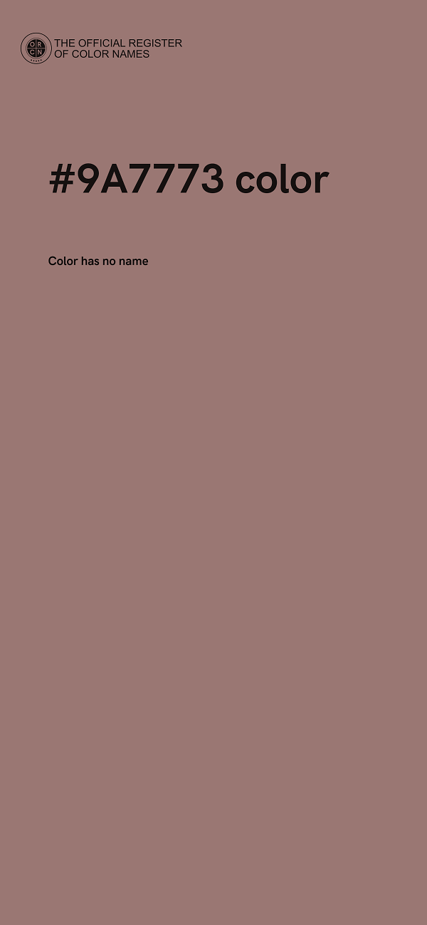 #9A7773 color image