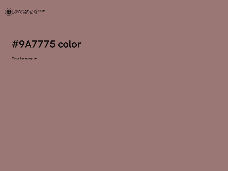 #9A7775 color image