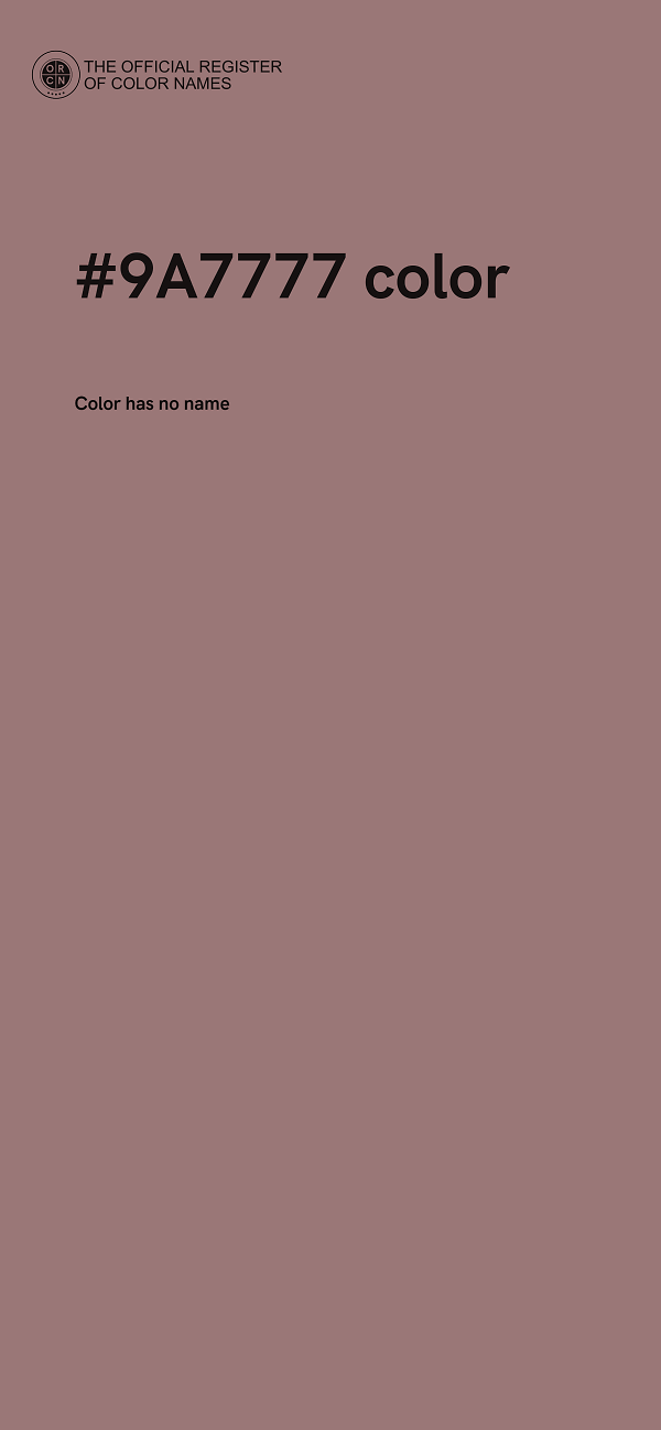#9A7777 color image