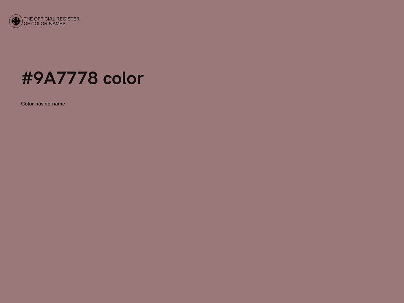 #9A7778 color image