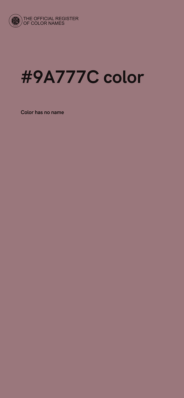 #9A777C color image