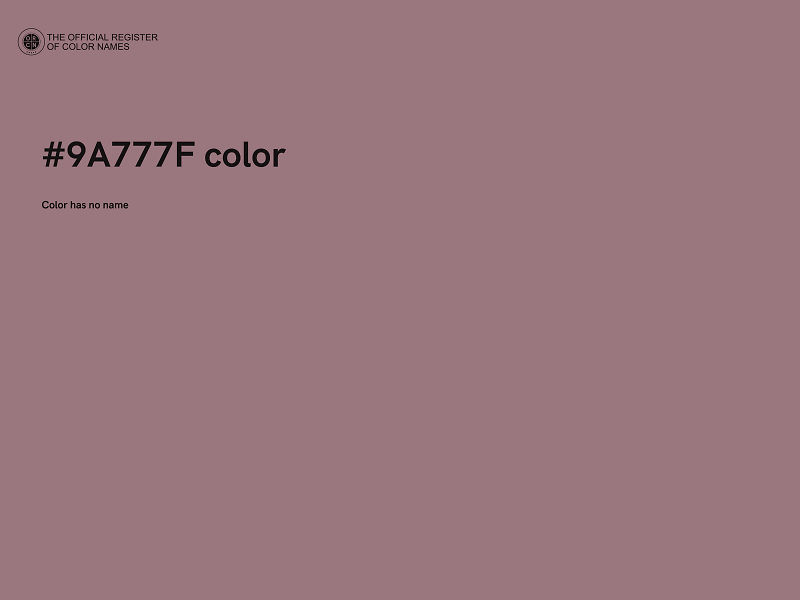 #9A777F color image