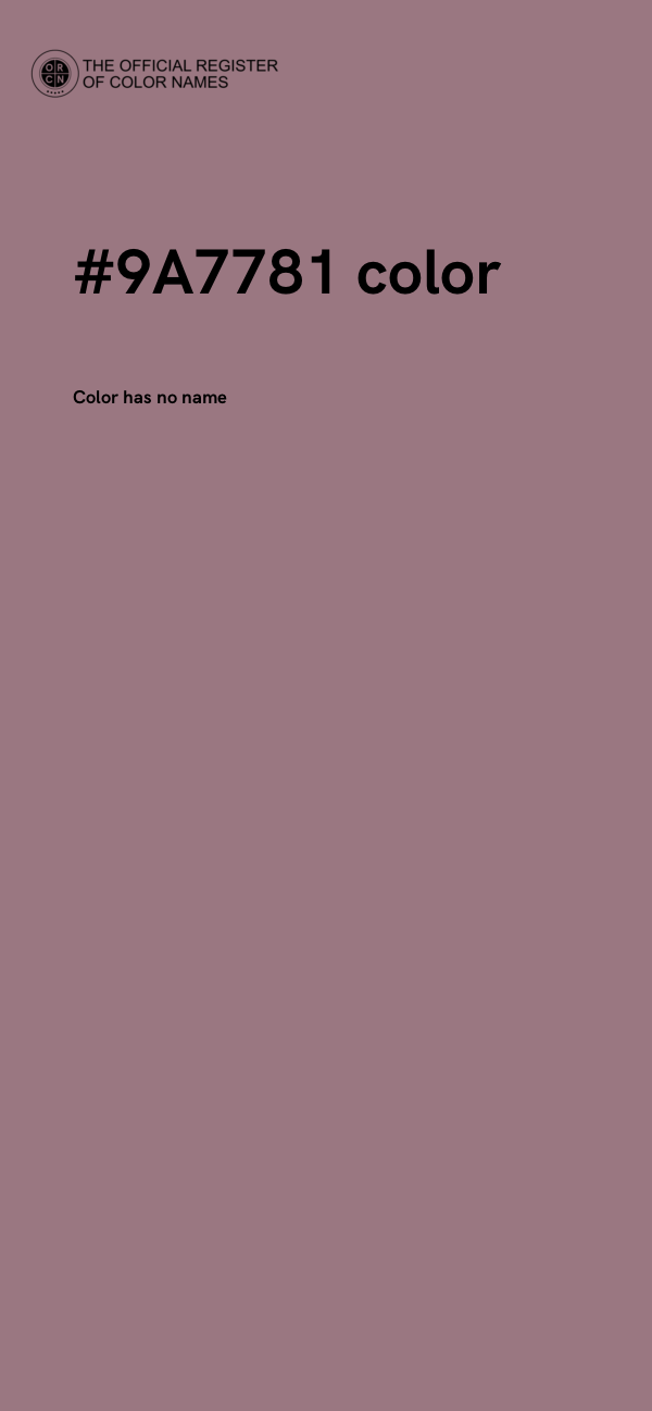 #9A7781 color image