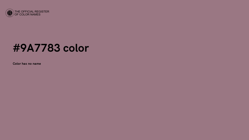 #9A7783 color image
