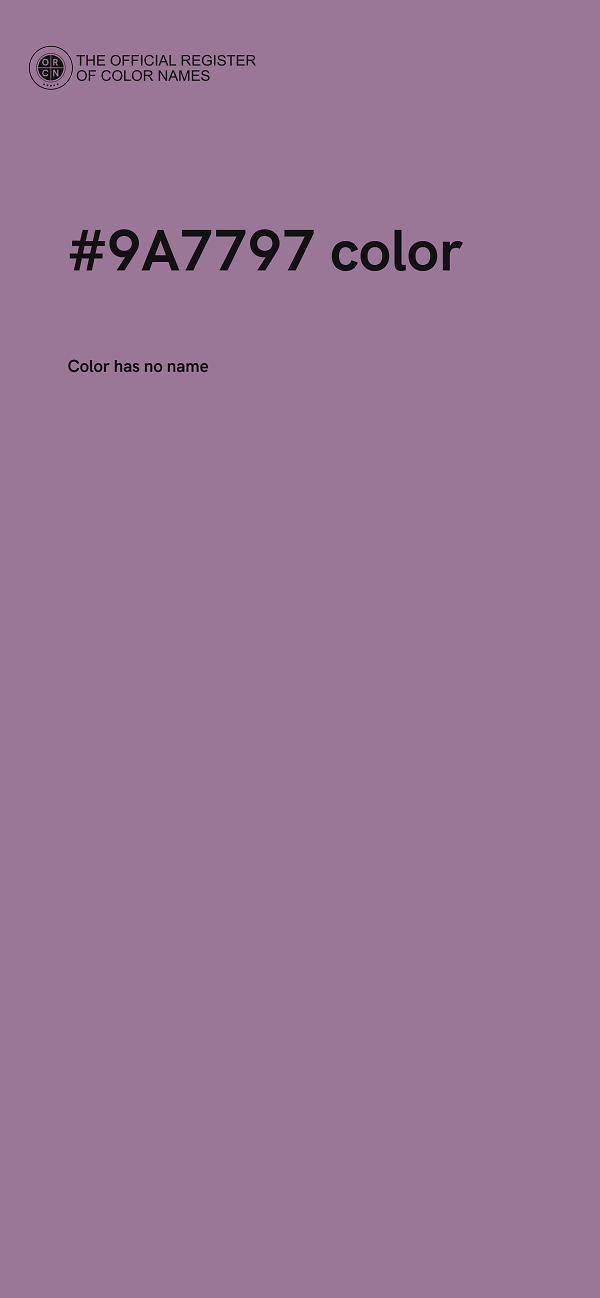 #9A7797 color image
